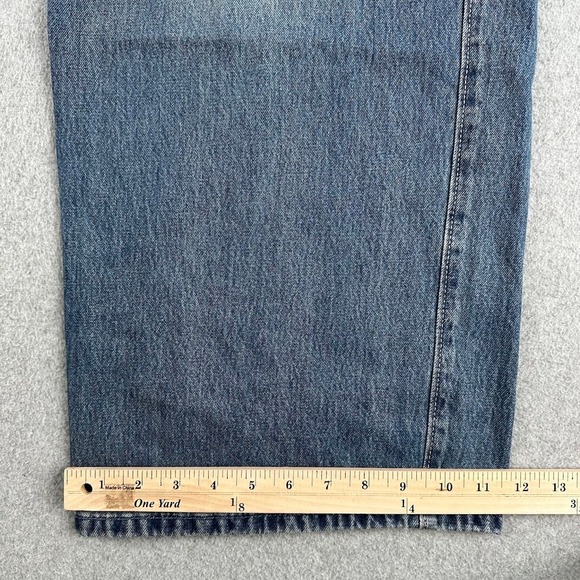 Hollister Low Rise Super Baggy Jeans Women 26 R Blue Denim Y2K Wide Leg Skater - Picture 7 of 8